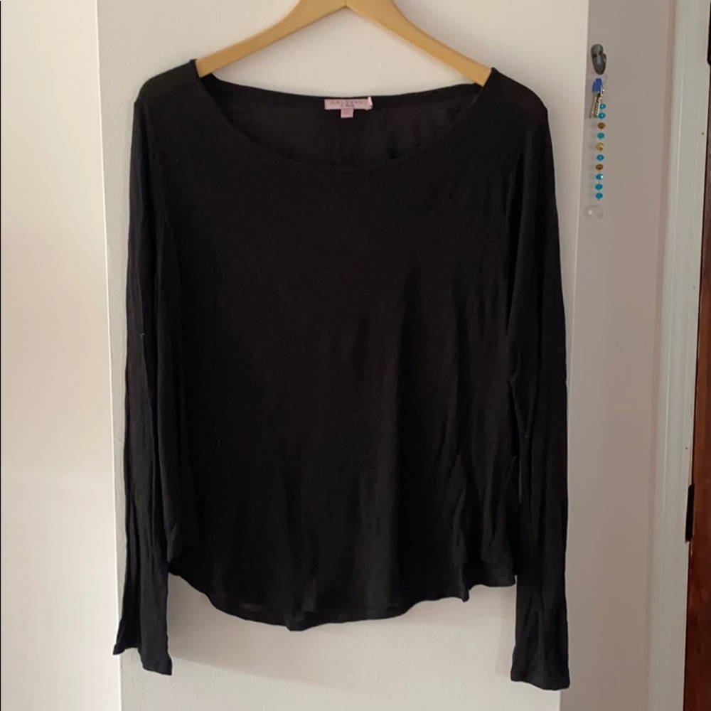 Calypso St. Barth Black Long Sleeve Light Sweater